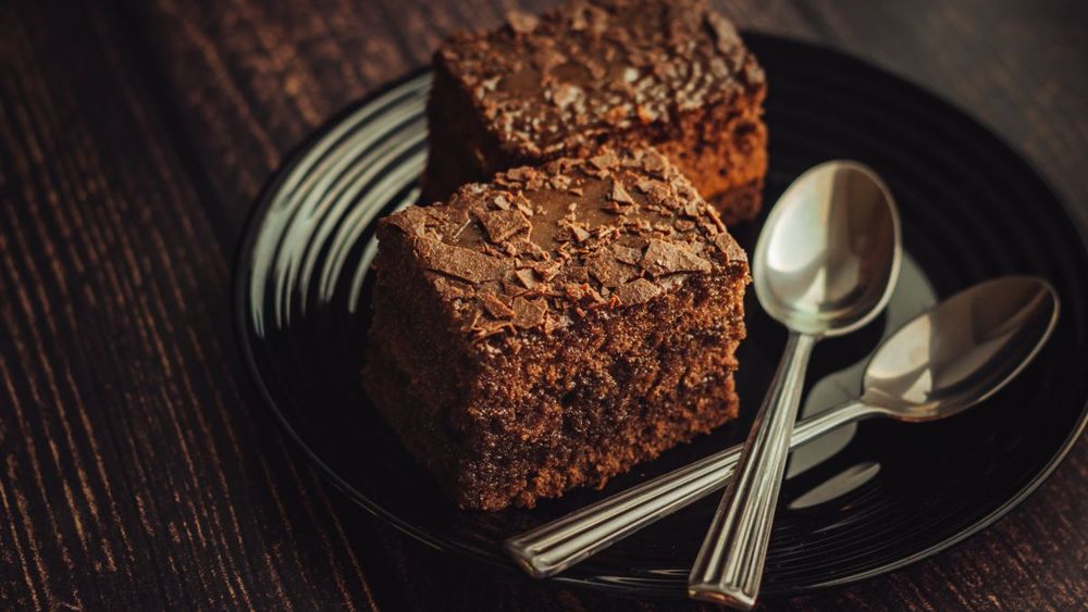 Fudge brownies on a plate