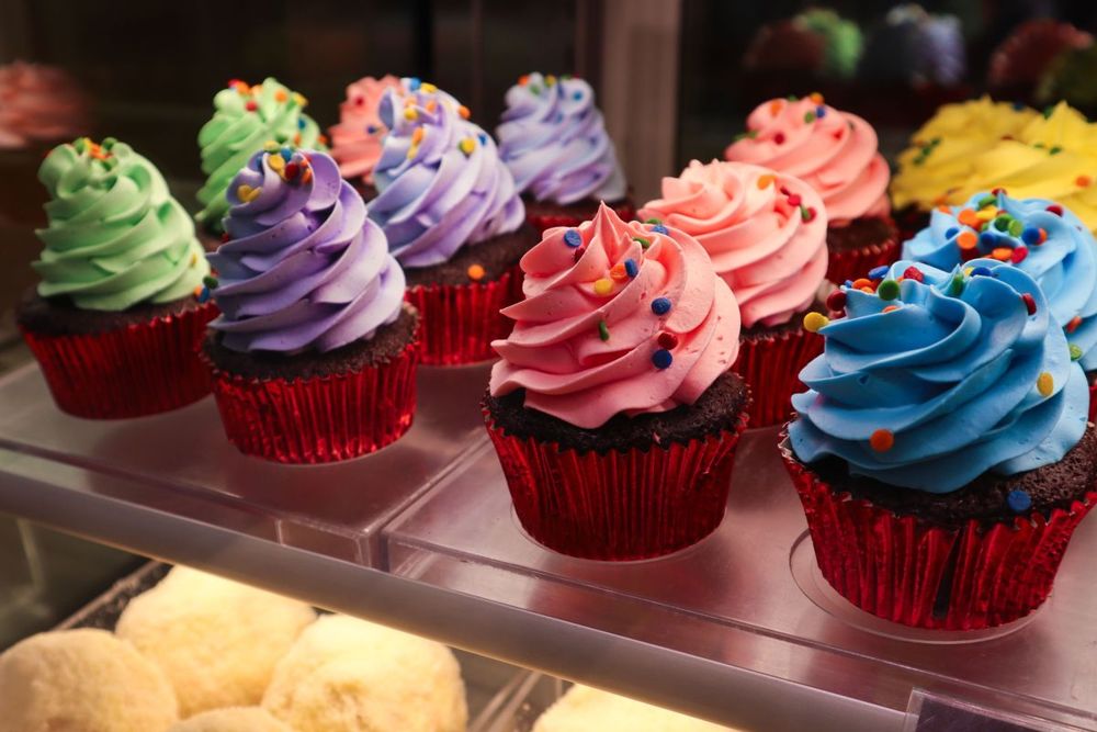 Cupcakes with buttercream swirls